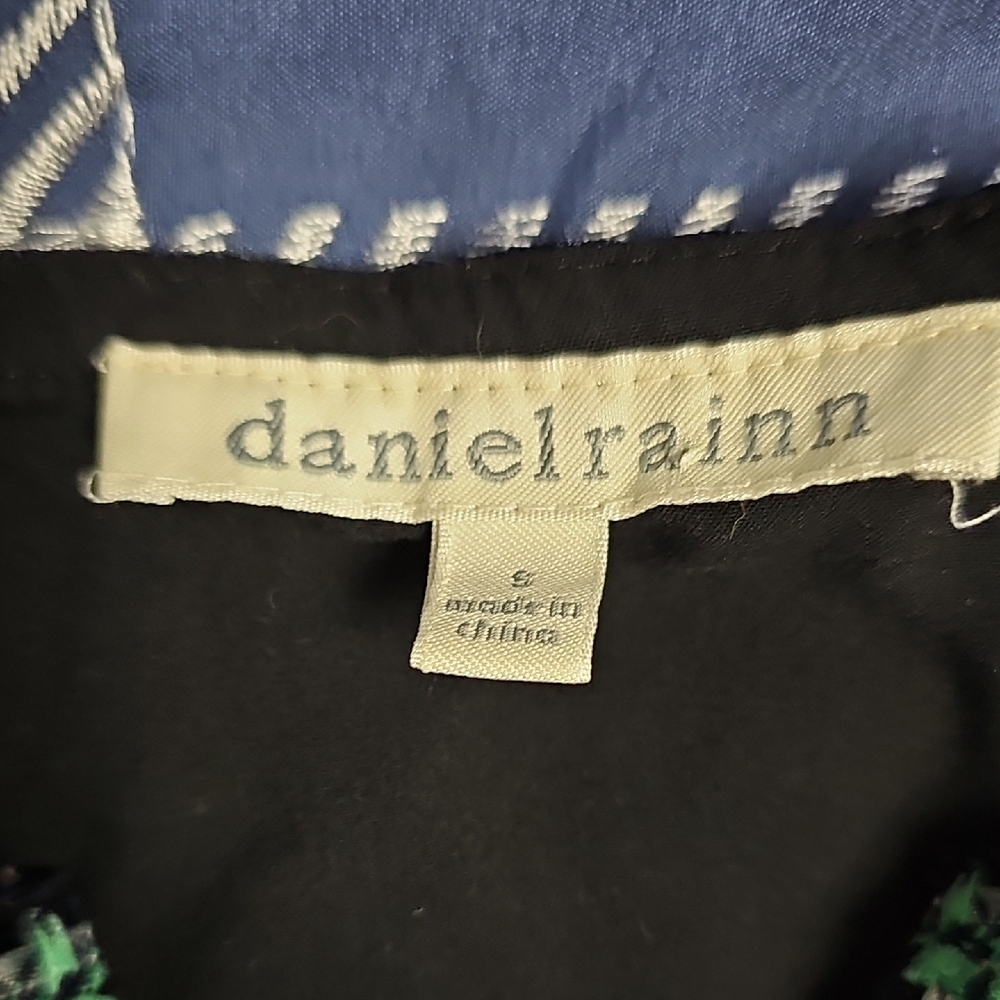 Daniel Rainn Black Top with Teal Embellishments - Picture 2 of 7